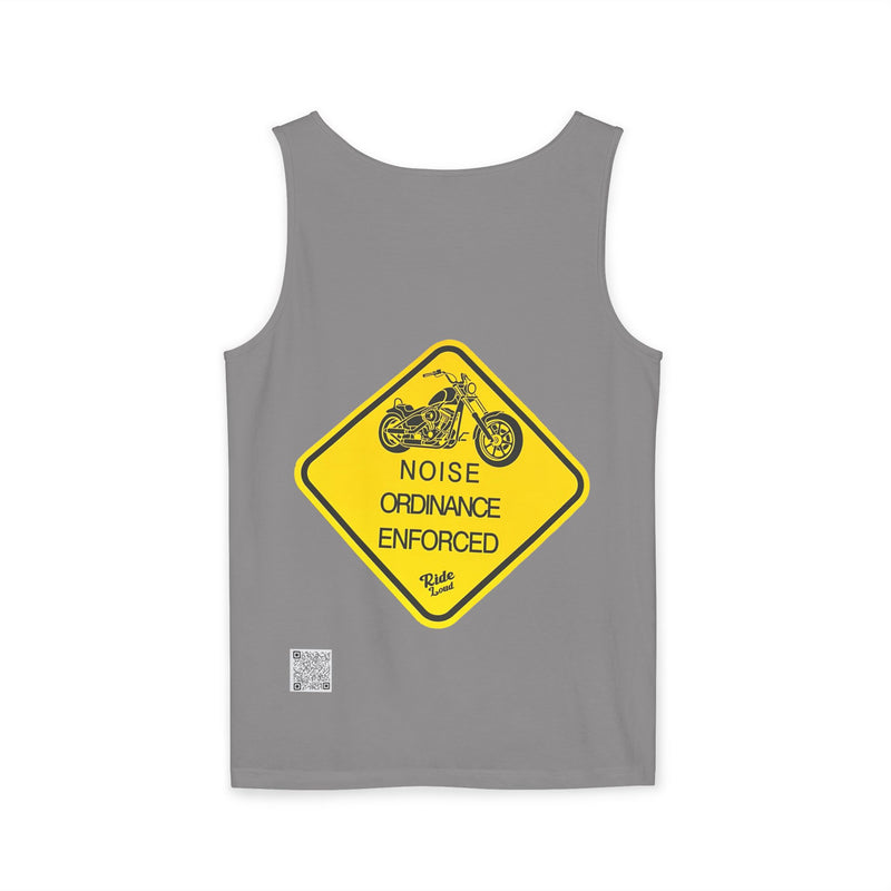 Motorcycle Noise Ordinance Tank Top, Unisex Summer Clothing, Biker Gift, Casual Wear, Beach Top, Graphic Tees