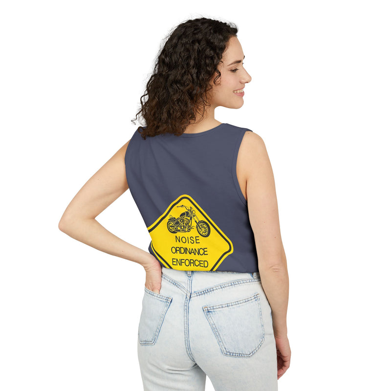Motorcycle Noise Ordinance Tank Top, Unisex Summer Clothing, Biker Gift, Casual Wear, Beach Top, Graphic Tees