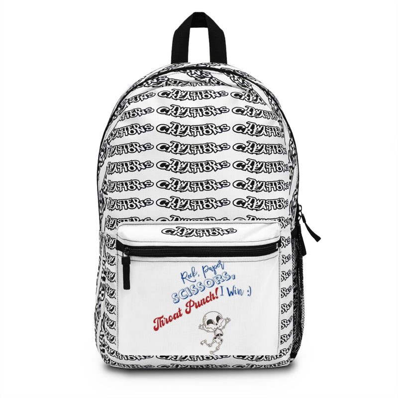 Rock, Paper Scissors, Throat Punch. I WIN!  Backpack