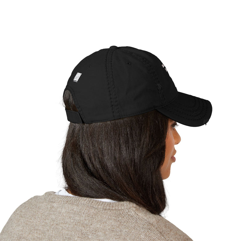 Distressed Dad Hat with Embroidery, Casual Style Cap, Perfect Gift for Father's Day, Trendy Everyday Wear, Unique Fashion Accessory