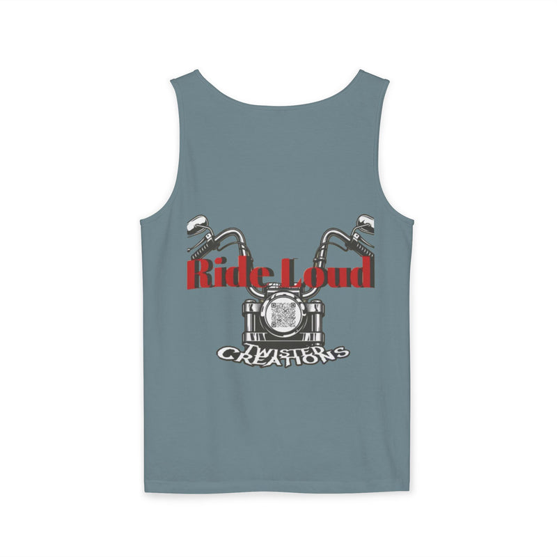 Graphic Unisex Tank Top - Ride Loud Motorcycle Tee, Summer Essentials, Festival Wear, Biker Gift, Casual Apparel