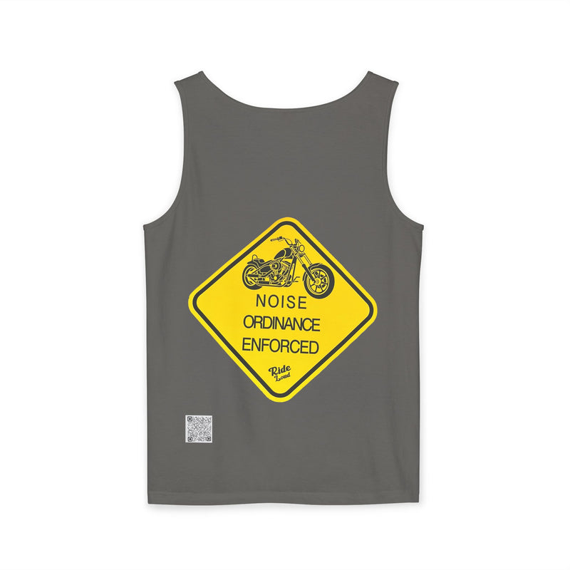 Motorcycle Noise Ordinance Tank Top, Unisex Summer Clothing, Biker Gift, Casual Wear, Beach Top, Graphic Tees