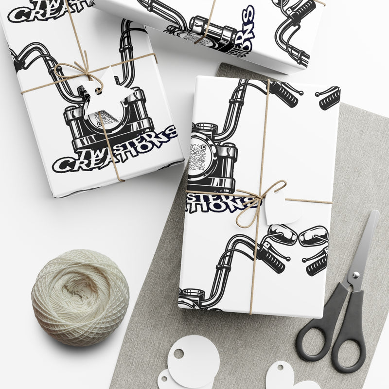 Motorcycle Themed Gift Wrap Papers - Unique Biker Wrapping - Holiday & Birthday