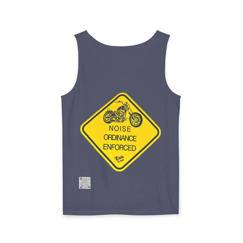 Motorcycle Noise Ordinance Tank Top, Unisex Summer Clothing, Biker Gift, Casual Wear, Beach Top, Graphic Tees