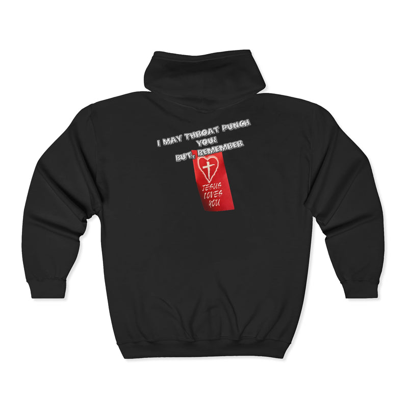 Streetwear Throat Punch 3 Unisex Zip Hoodie - Casual Comfort