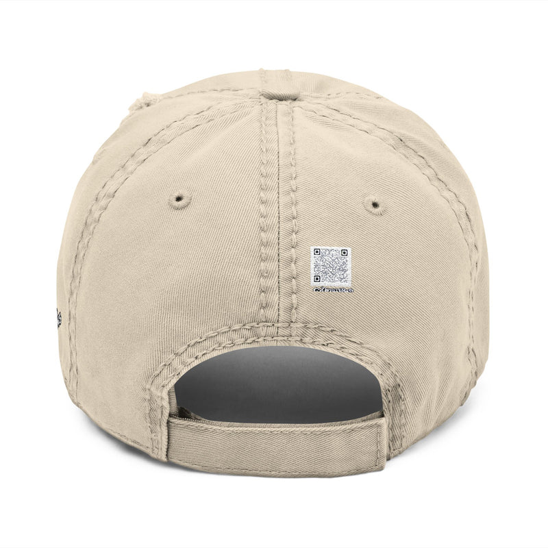 Distressed Dad Hat with Embroidery, Casual Style Cap, Perfect Gift for Father's Day, Trendy Everyday Wear, Unique Fashion Accessory