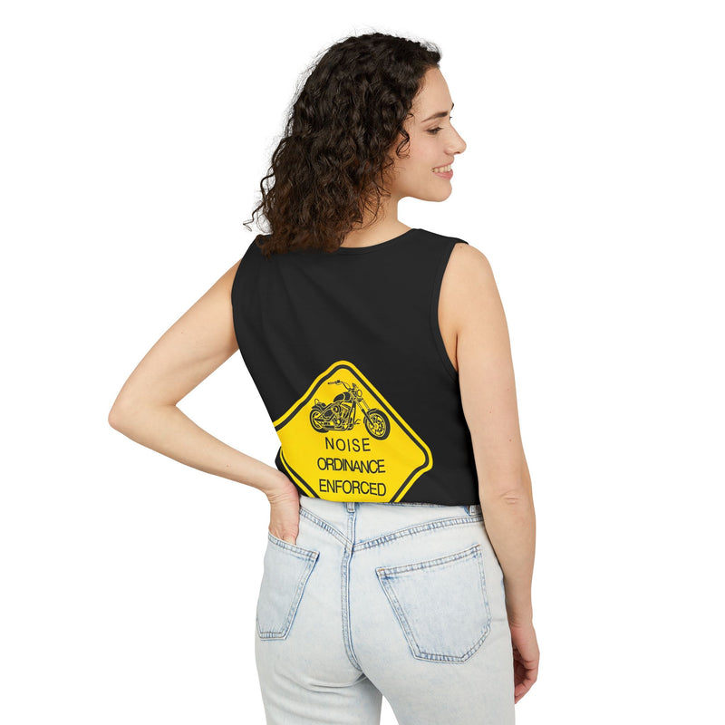 Motorcycle Noise Ordinance Tank Top, Unisex Summer Clothing, Biker Gift, Casual Wear, Beach Top, Graphic Tees