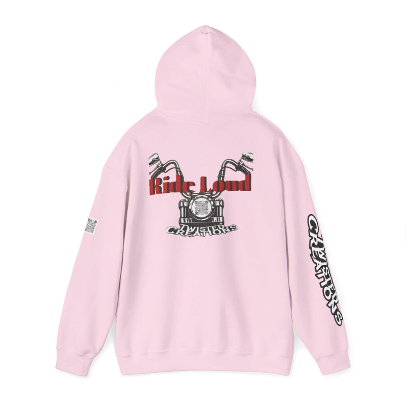 Streetwear Hooded Sweatshirt - Ride Loud Design - Biker Style