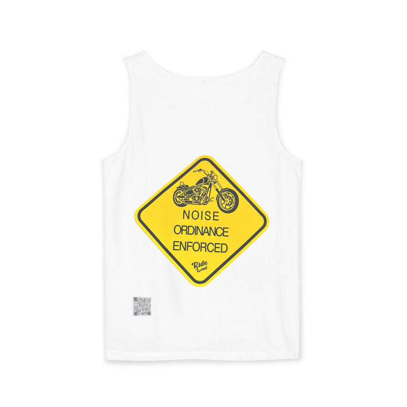 Motorcycle Noise Ordinance Tank Top, Unisex Summer Clothing, Biker Gift, Casual Wear, Beach Top, Graphic Tees