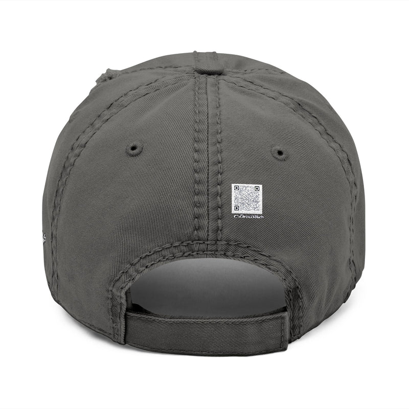 Distressed Dad Hat with Embroidery, Casual Style Cap, Perfect Gift for Father's Day, Trendy Everyday Wear, Unique Fashion Accessory