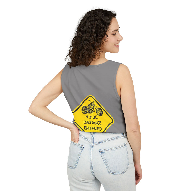 Motorcycle Noise Ordinance Tank Top, Unisex Summer Clothing, Biker Gift, Casual Wear, Beach Top, Graphic Tees
