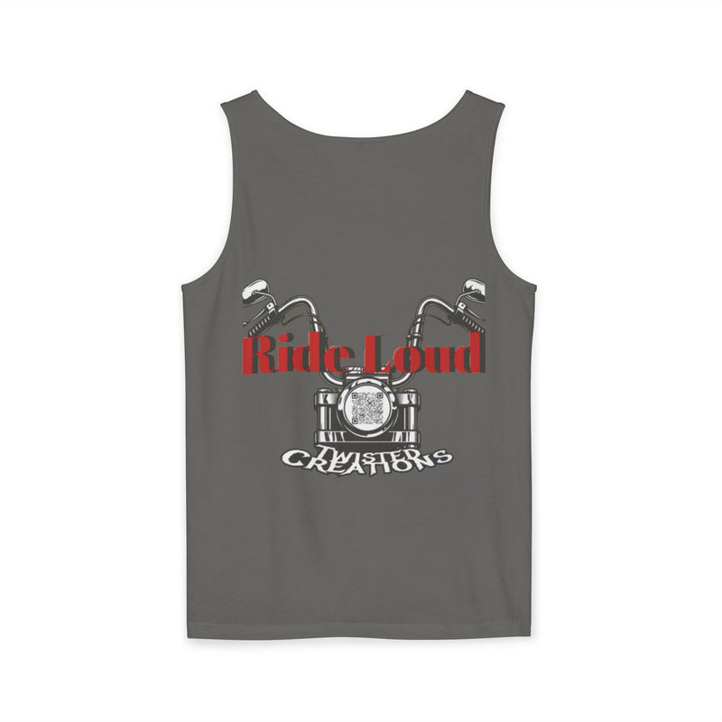 Graphic Unisex Tank Top - Ride Loud Motorcycle Tee, Summer Essentials, Festival Wear, Biker Gift, Casual Apparel