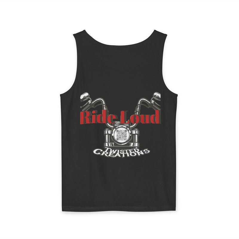 Graphic Unisex Tank Top - Ride Loud Motorcycle Tee, Summer Essentials, Festival Wear, Biker Gift, Casual Apparel
