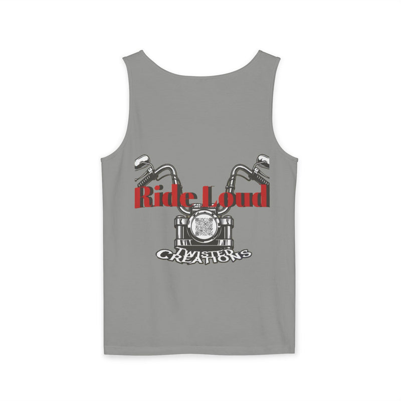 Graphic Unisex Tank Top - Ride Loud Motorcycle Tee, Summer Essentials, Festival Wear, Biker Gift, Casual Apparel