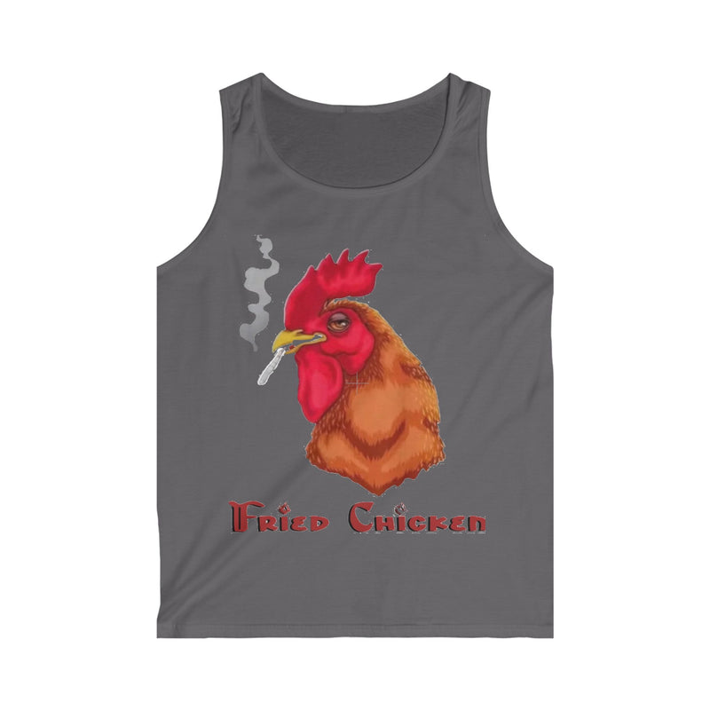 Fried Chicken Men's Tank Top, Funny Graphic Shirt, Summer Comfort Wear, BBQ Party Essentials, Unique Gift Idea
