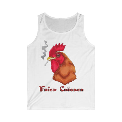 Fried Chicken Men's Tank Top, Funny Graphic Shirt, Summer Comfort Wear, BBQ Party Essentials, Unique Gift Idea
