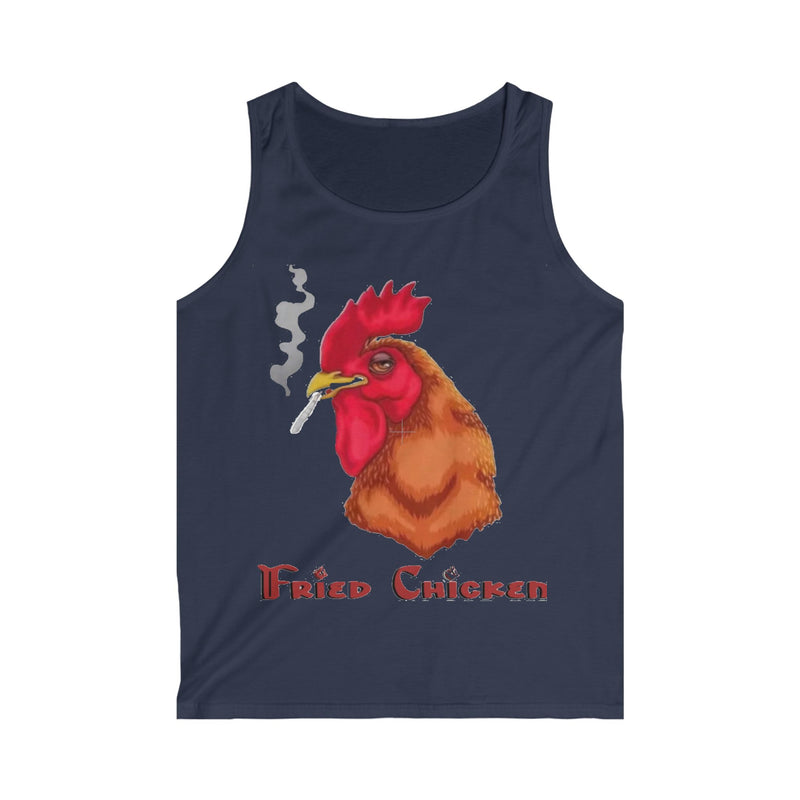 Fried Chicken Men's Tank Top, Funny Graphic Shirt, Summer Comfort Wear, BBQ Party Essentials, Unique Gift Idea