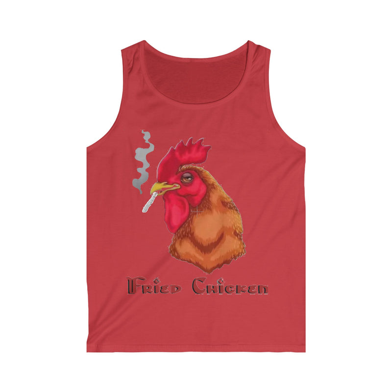 Fried Chicken Men's Tank Top, Funny Graphic Shirt, Summer Comfort Wear, BBQ Party Essentials, Unique Gift Idea