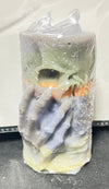 Handed-Skull  Layered Pillar Candle -