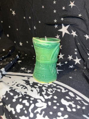Money Roll Pillar Candle -